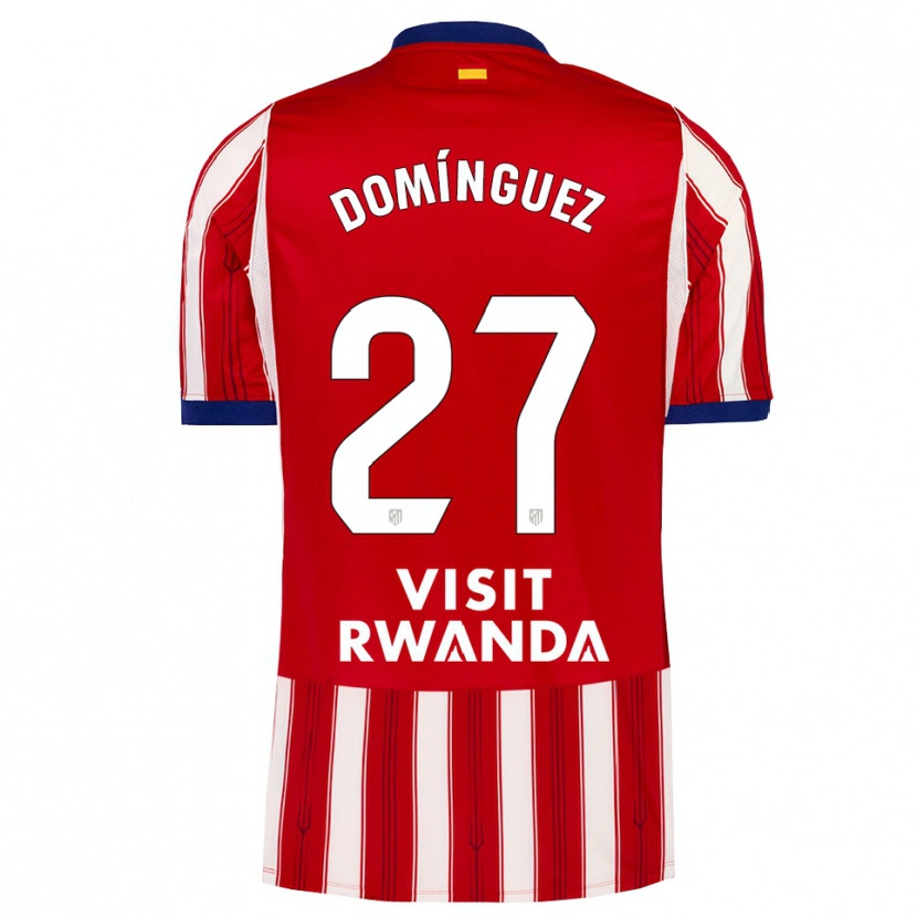 Danxen Dzieci Jorge Domínguez #27 Królewski Niebieski Czerwony Biały Domowa Koszulka 2026/27 Koszulki Klubowe