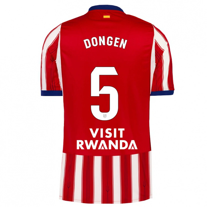 Danxen Dzieci Merel Van Dongen #5 Królewski Niebieski Czerwony Biały Domowa Koszulka 2026/27 Koszulki Klubowe