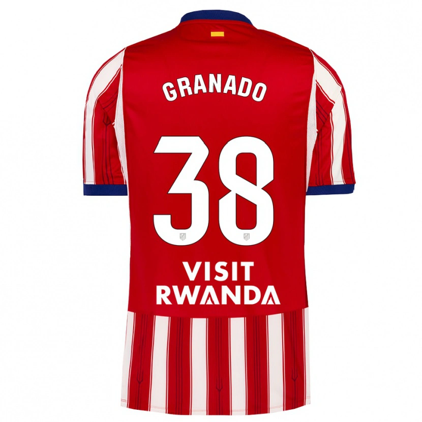 Danxen Dzieci Adrian Granado #38 Królewski Niebieski Czerwony Biały Domowa Koszulka 2026/27 Koszulki Klubowe