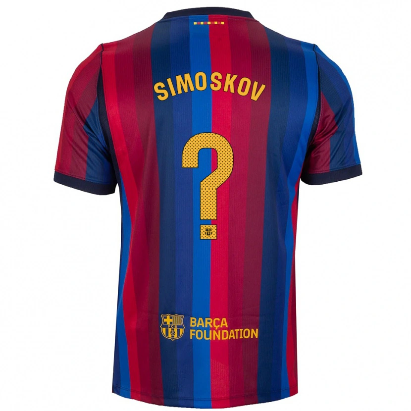 Danxen Dzieci Aleksander Simoskov #0 Królewski Niebieski Czerwony Żółty Domowa Koszulka 2026/27 Koszulki Klubowe