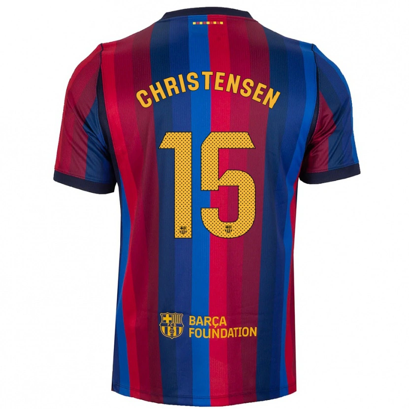 Danxen Dzieci Andreas Christensen #15 Królewski Niebieski Czerwony Żółty Domowa Koszulka 2026/27 Koszulki Klubowe