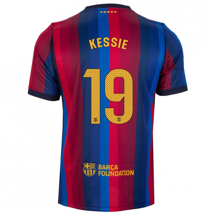 Danxen Dzieci Franck Kessie #19 Królewski Niebieski Czerwony Żółty Domowa Koszulka 2026/27 Koszulki Klubowe
