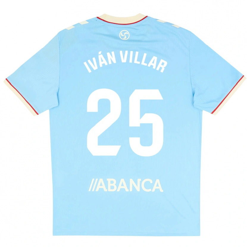 Danxen Dzieci Iván Villar #25 Błękitny Biały Czerwony Domowa Koszulka 2026/27 Koszulki Klubowe