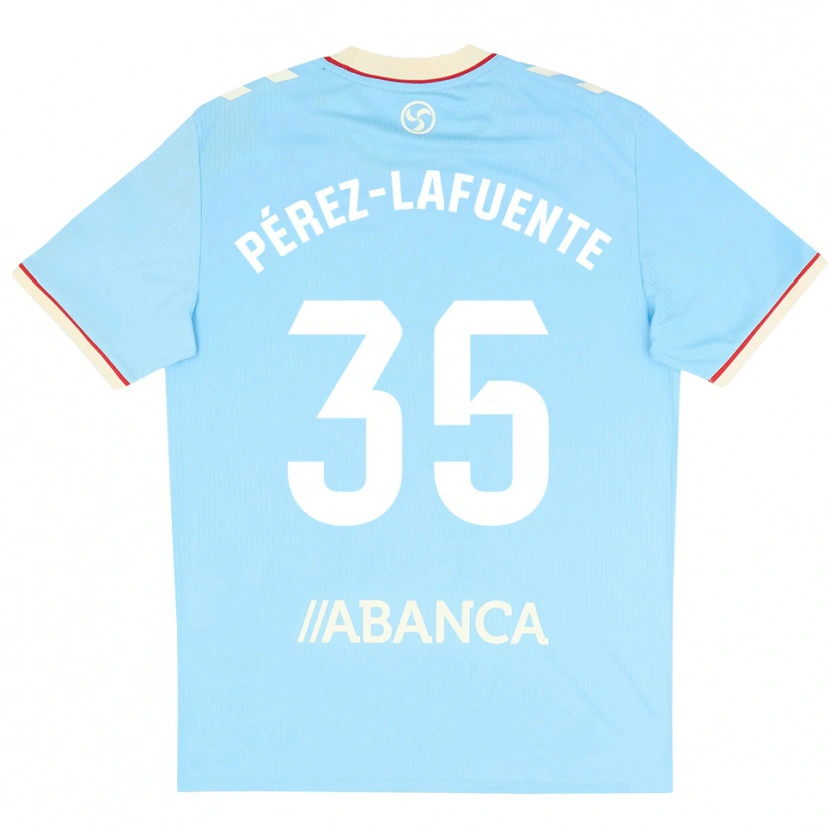 Danxen Dzieci Jorge Pérez-Lafuente #35 Błękitny Biały Czerwony Domowa Koszulka 2026/27 Koszulki Klubowe