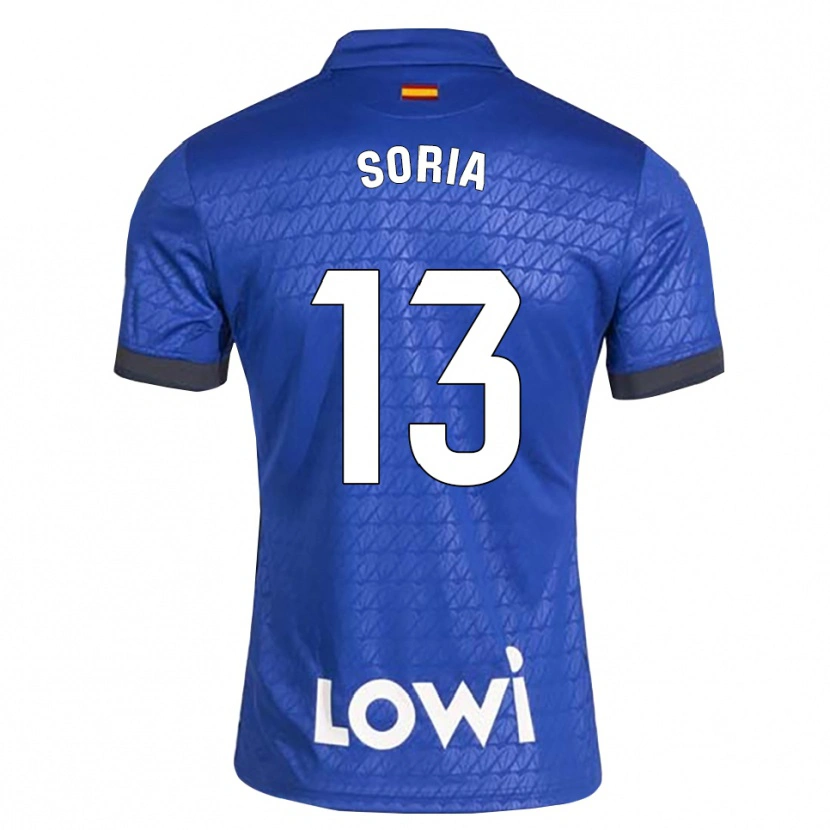 Danxen Dzieci David Soria #13 Niebieski Biały Czarny Domowa Koszulka 2026/27 Koszulki Klubowe