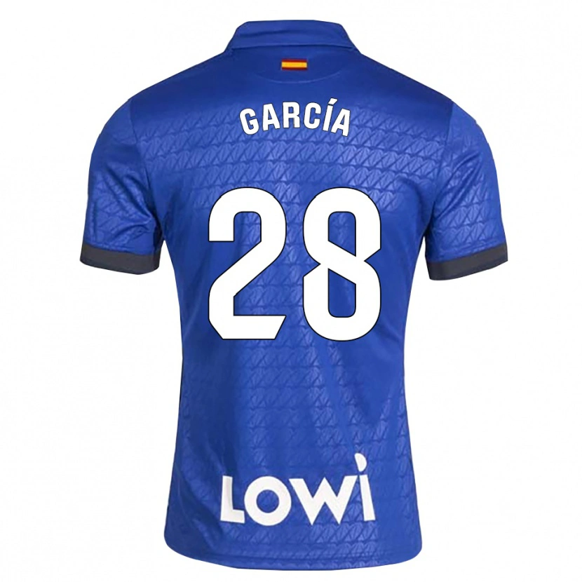 Danxen Dzieci Hugo García #28 Niebieski Biały Czarny Domowa Koszulka 2026/27 Koszulki Klubowe