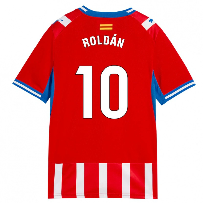 Danxen Dzieci Marcos Roldán #10 Czerwony Biały Błękitny Domowa Koszulka 2026/27 Koszulki Klubowe