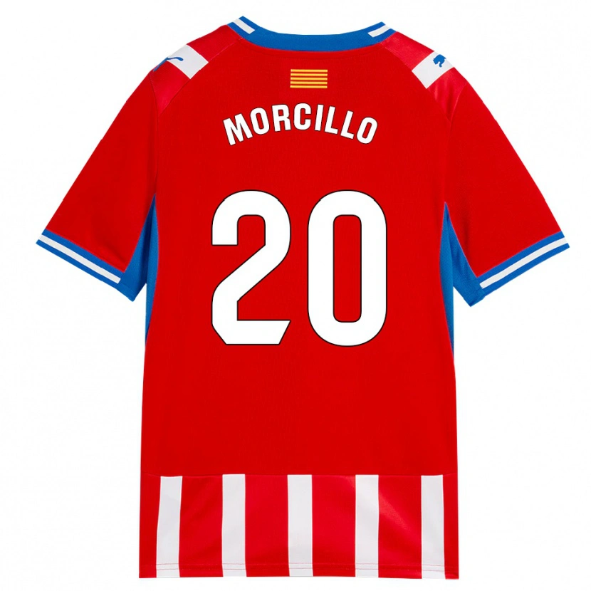 Danxen Dzieci Luis Morcillo #20 Czerwony Biały Błękitny Domowa Koszulka 2026/27 Koszulki Klubowe