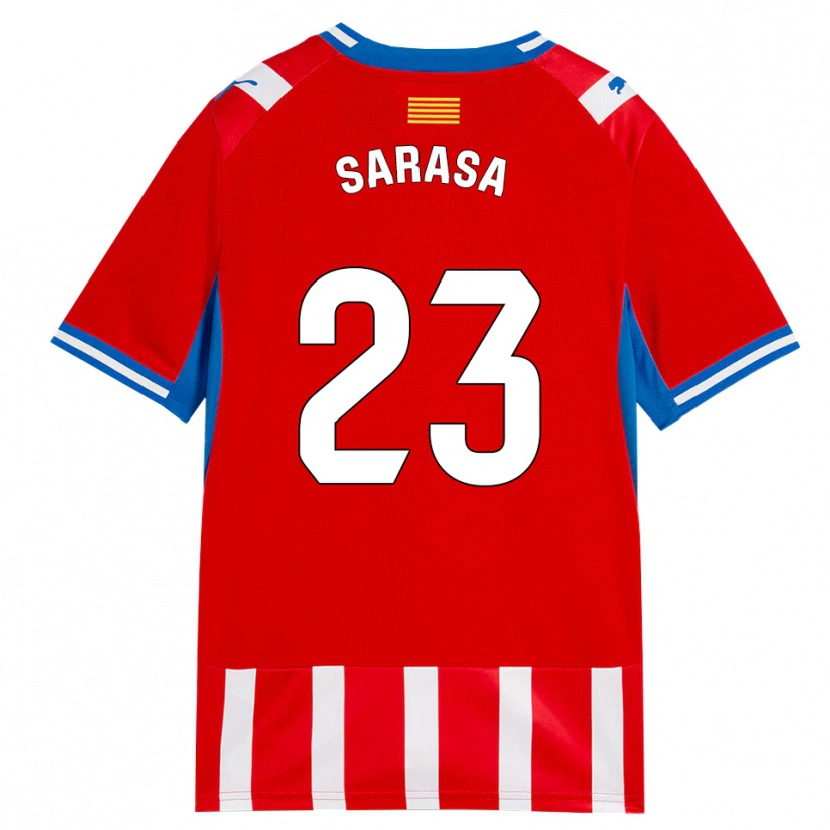 Danxen Dzieci Javi Sarasa #23 Czerwony Biały Błękitny Domowa Koszulka 2026/27 Koszulki Klubowe