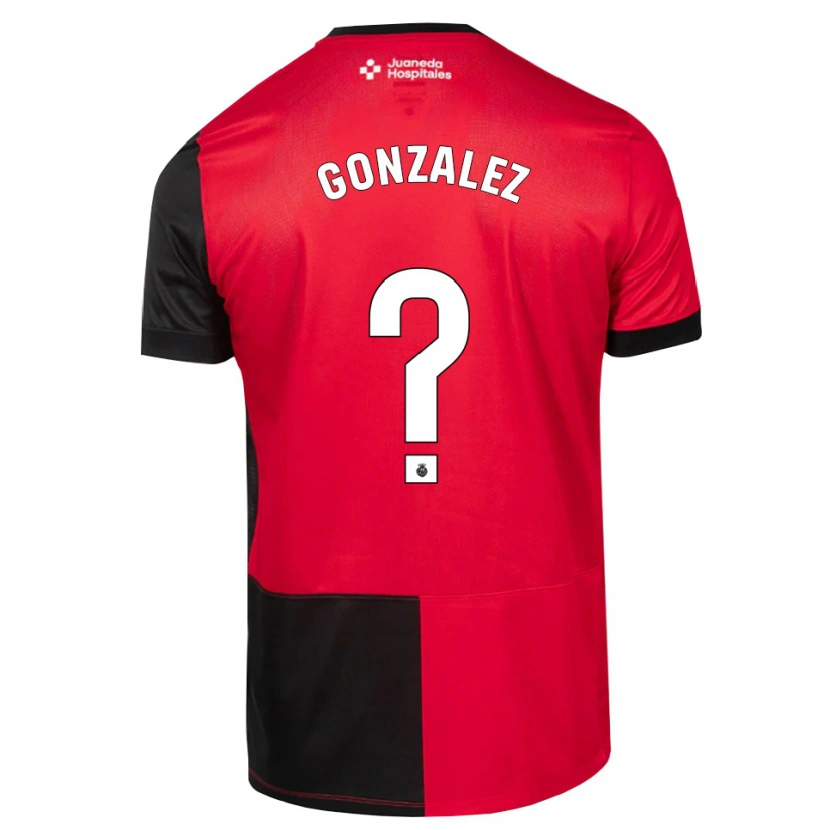 Danxen Dzieci Adrià González #0 Czarny Czerwony Biały Domowa Koszulka 2026/27 Koszulki Klubowe