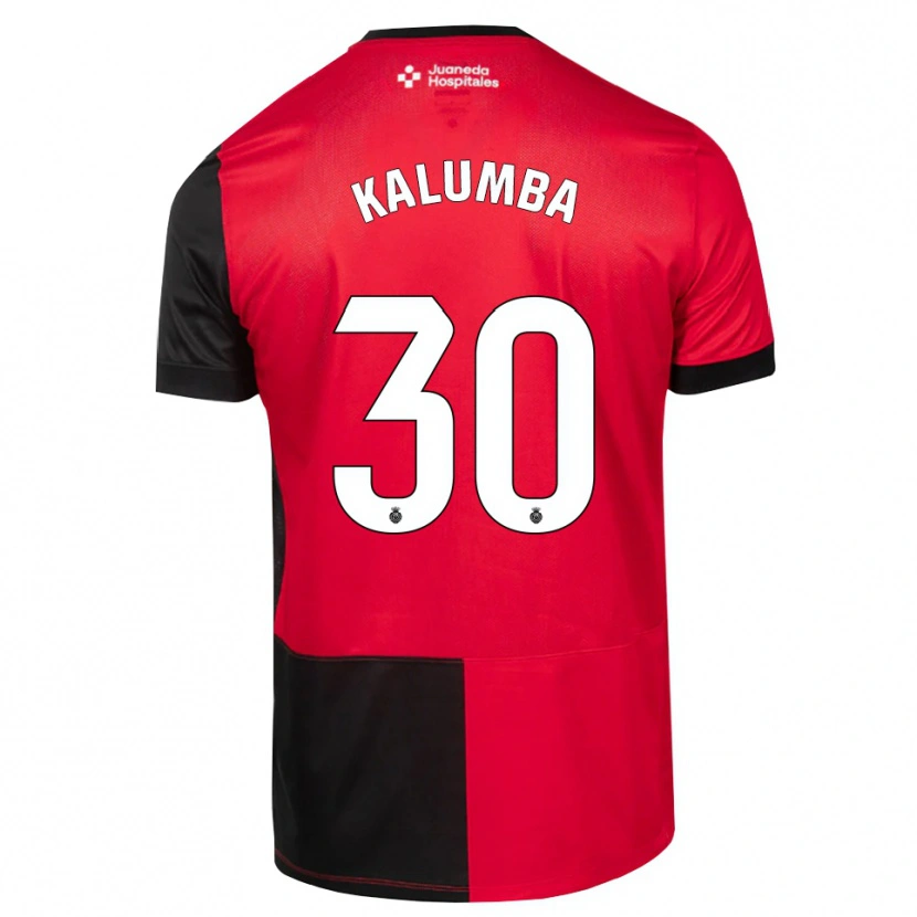 Danxen Dzieci Justin Kalumba #30 Czarny Czerwony Biały Domowa Koszulka 2026/27 Koszulki Klubowe