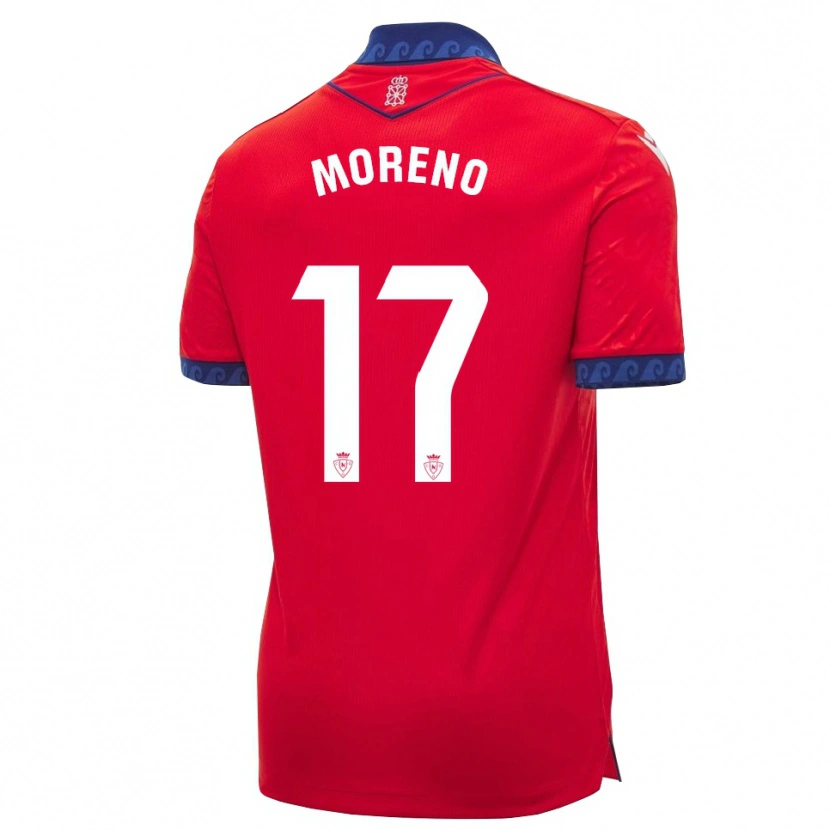 Danxen Dzieci Pablo Moreno #17 Czerwony Granatowy Biały Domowa Koszulka 2026/27 Koszulki Klubowe