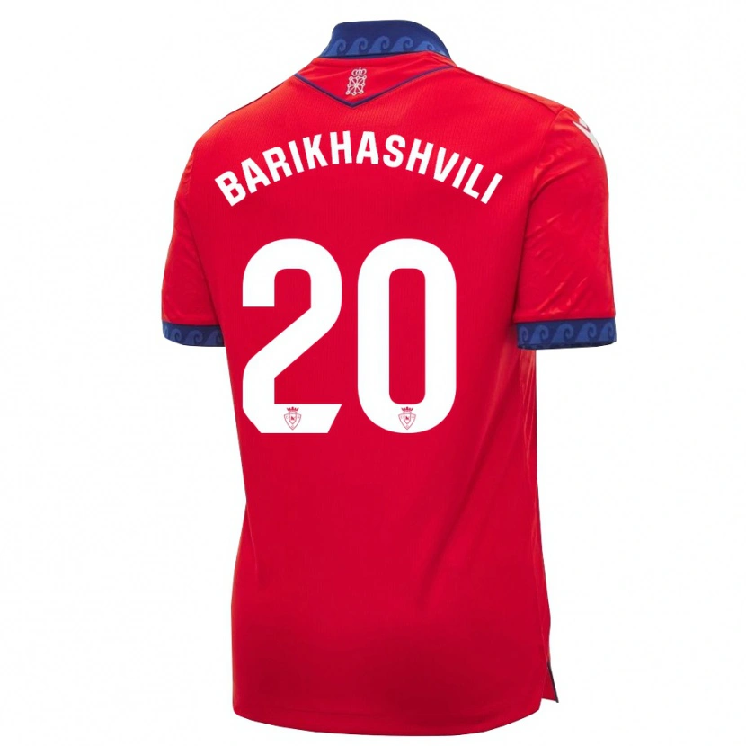 Danxen Dzieci Nika Barikhashvili #20 Czerwony Granatowy Biały Domowa Koszulka 2026/27 Koszulki Klubowe