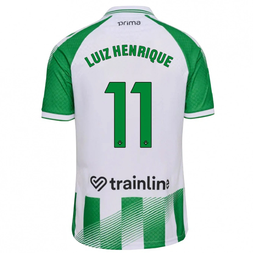 Danxen Dzieci Luiz Henrique #11 Jasnozielony Czarny Biały Domowa Koszulka 2026/27 Koszulki Klubowe