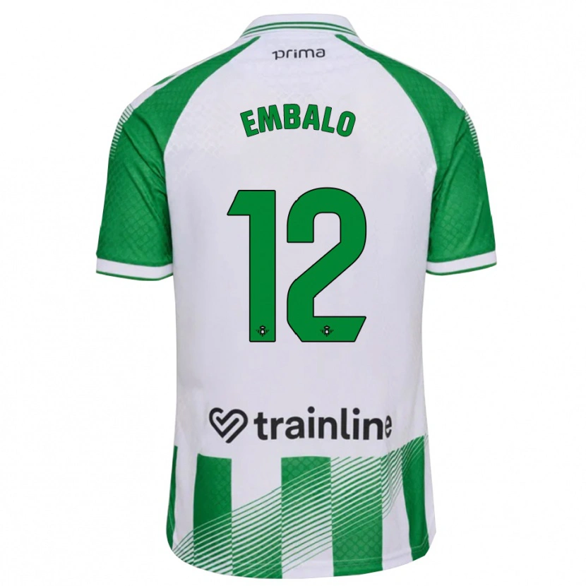 Danxen Dzieci Fabián Embalo #12 Jasnozielony Czarny Biały Domowa Koszulka 2026/27 Koszulki Klubowe