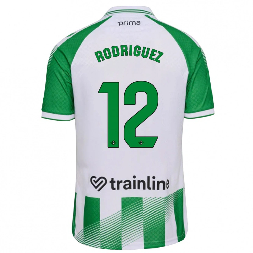 Danxen Dzieci Ricardo Rodríguez #12 Jasnozielony Czarny Biały Domowa Koszulka 2026/27 Koszulki Klubowe