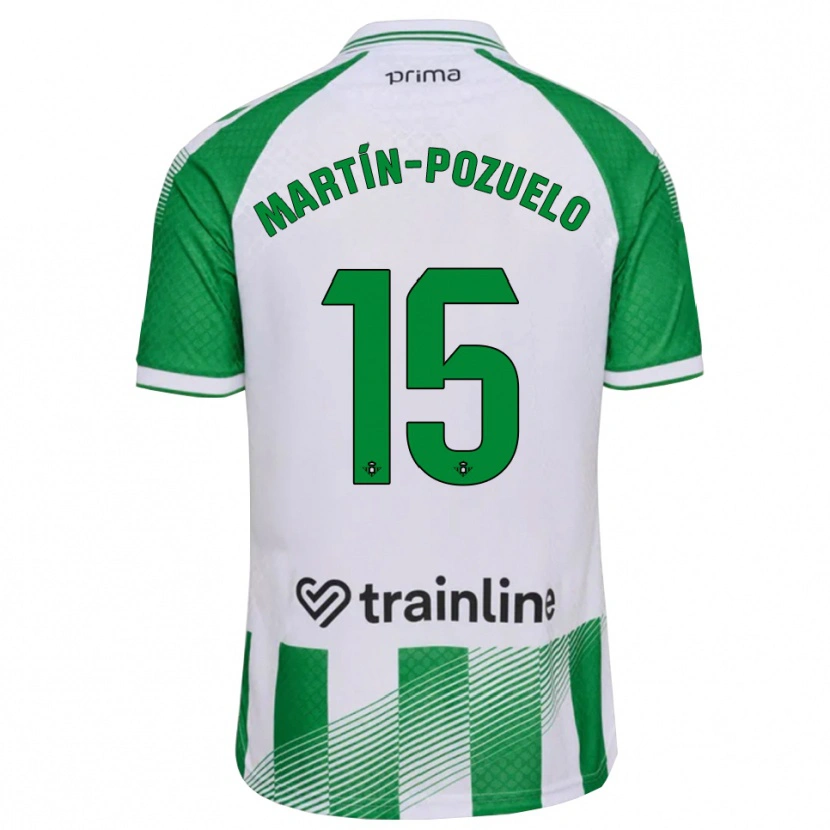 Danxen Dzieci Esther Martín-Pozuelo #15 Jasnozielony Czarny Biały Domowa Koszulka 2026/27 Koszulki Klubowe