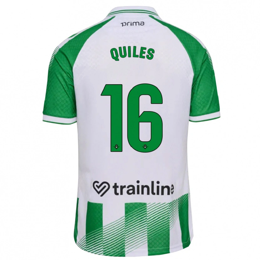 Danxen Dzieci Violeta García Quiles #16 Jasnozielony Czarny Biały Domowa Koszulka 2026/27 Koszulki Klubowe