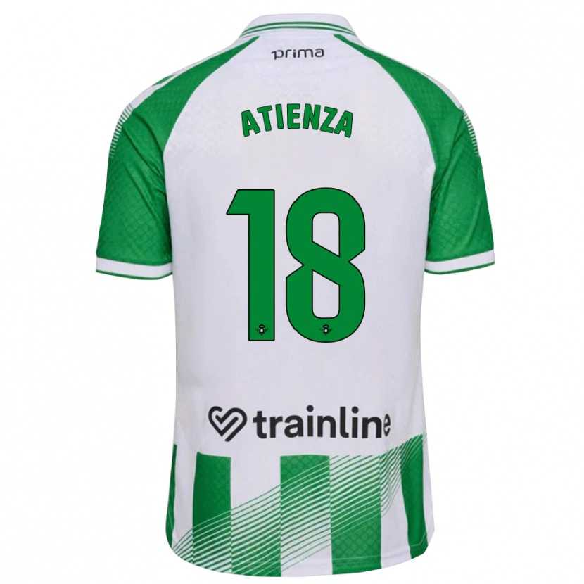 Danxen Dzieci Diego Atienza #18 Jasnozielony Czarny Biały Domowa Koszulka 2026/27 Koszulki Klubowe