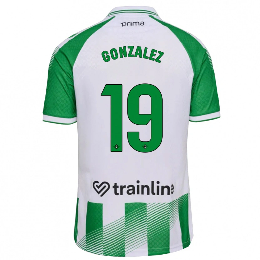 Danxen Dzieci Juan González #19 Jasnozielony Czarny Biały Domowa Koszulka 2026/27 Koszulki Klubowe