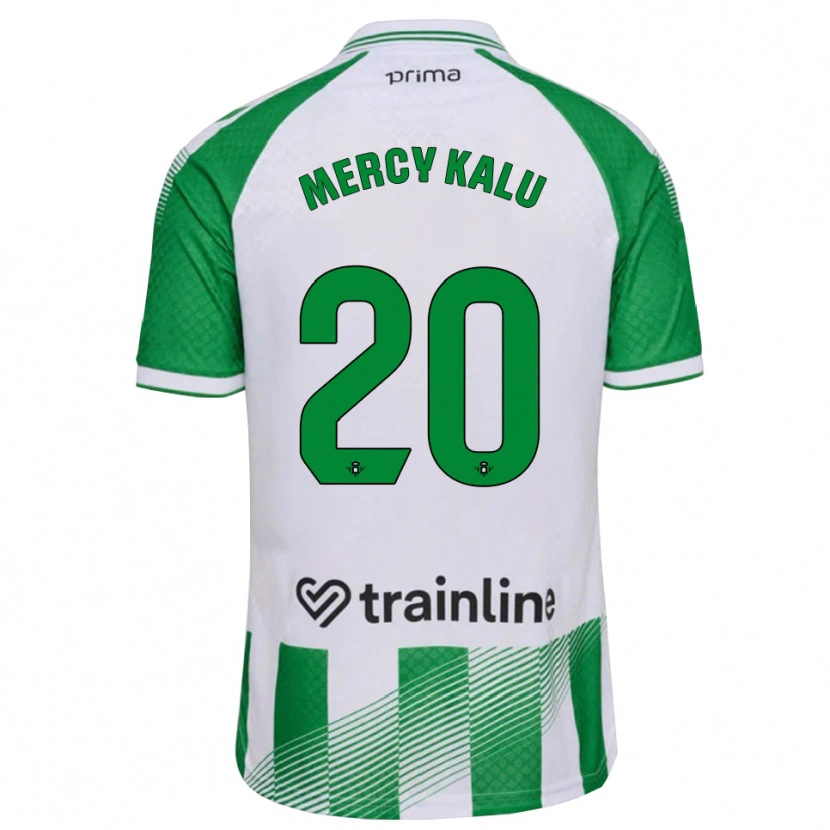 Danxen Dzieci Chinyere Mercy Kalu #20 Jasnozielony Czarny Biały Domowa Koszulka 2026/27 Koszulki Klubowe