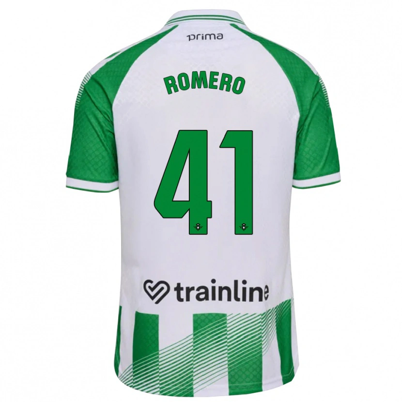 Danxen Dzieci José Romero #41 Jasnozielony Czarny Biały Domowa Koszulka 2026/27 Koszulki Klubowe