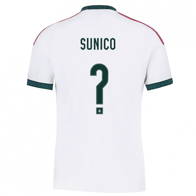Danxen Dzieci Guillermo Sunico #0 Ciemnozielony Biały Czerwony Domowa Koszulka 2026/27 Koszulki Klubowe
