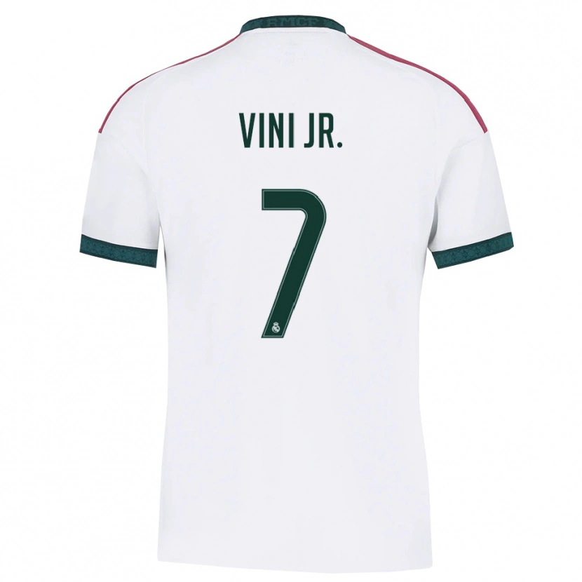 Danxen Dzieci Vinicius Junior #7 Ciemnozielony Biały Czerwony Domowa Koszulka 2026/27 Koszulki Klubowe