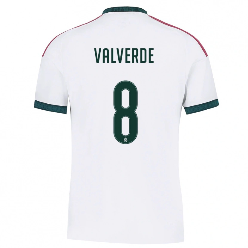Danxen Dzieci Federico Valverde #8 Ciemnozielony Biały Czerwony Domowa Koszulka 2026/27 Koszulki Klubowe