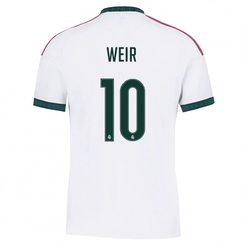 Danxen Dzieci Caroline Weir #10 Ciemnozielony Biały Czerwony Domowa Koszulka 2026/27 Koszulki Klubowe