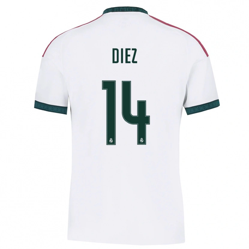 Danxen Dzieci Carlos Diez #14 Ciemnozielony Biały Czerwony Domowa Koszulka 2026/27 Koszulki Klubowe