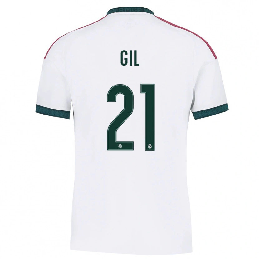 Danxen Dzieci Iker Gil #21 Ciemnozielony Biały Czerwony Domowa Koszulka 2026/27 Koszulki Klubowe