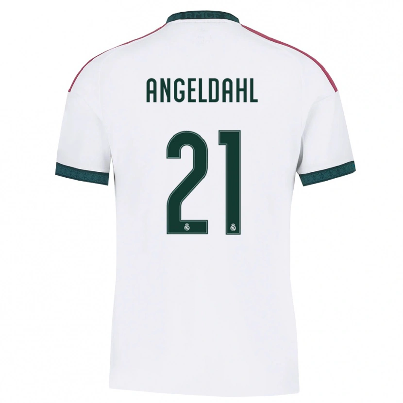 Danxen Dzieci Filippa Angeldahl #21 Ciemnozielony Biały Czerwony Domowa Koszulka 2026/27 Koszulki Klubowe