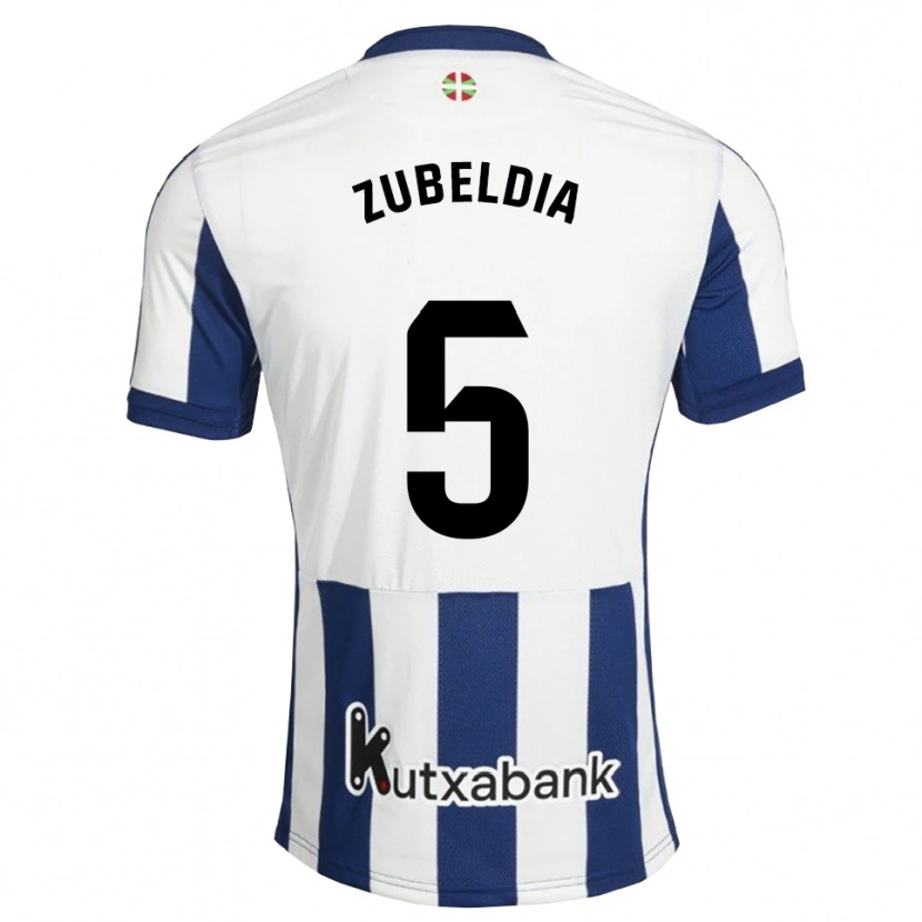 Danxen Dzieci Igor Zubeldia #5 Granatowy Biały Złoty Domowa Koszulka 2026/27 Koszulki Klubowe