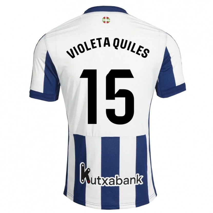 Danxen Dzieci Violeta Quiles #15 Granatowy Biały Złoty Domowa Koszulka 2026/27 Koszulki Klubowe