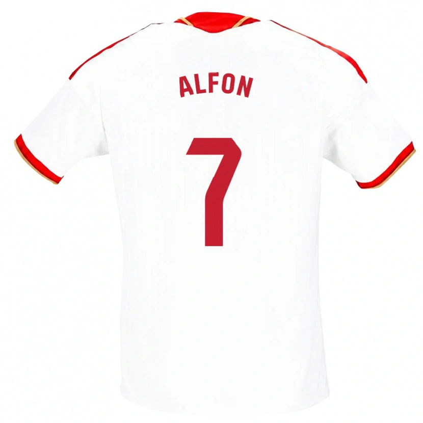 Danxen Dzieci Alfon González #7 Biały Czerwony Domowa Koszulka 2026/27 Koszulki Klubowe