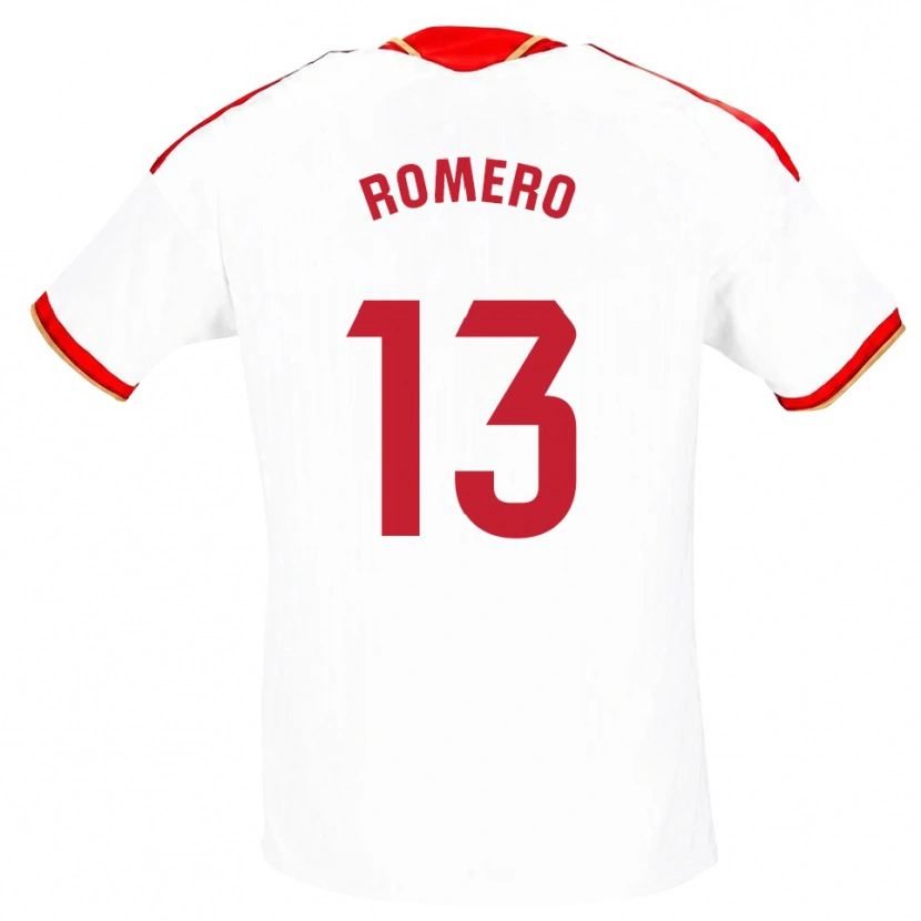 Danxen Dzieci Rafael Romero #13 Biały Czerwony Domowa Koszulka 2026/27 Koszulki Klubowe