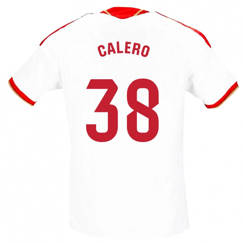Danxen Dzieci Josema Calero #38 Biały Czerwony Domowa Koszulka 2026/27 Koszulki Klubowe
