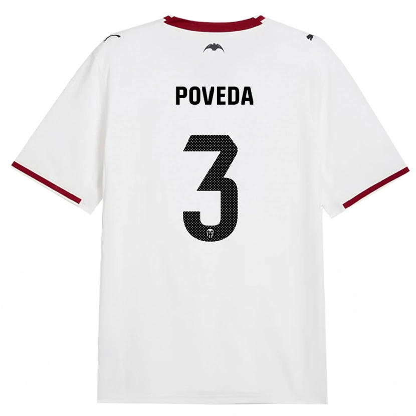 Danxen Dzieci Hugo Poveda #3 Czarny Biały Czerwony Żółty Domowa Koszulka 2026/27 Koszulki Klubowe