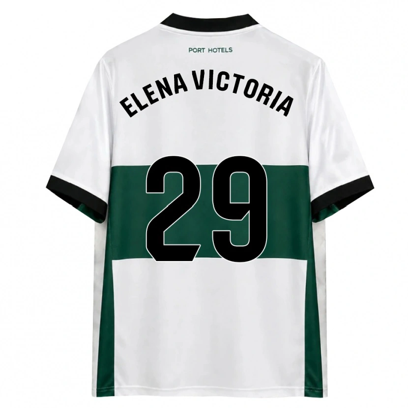 Danxen Dzieci Elena Victoria Mas Berna #29 Zielony Biały Czerwony Domowa Koszulka 2026/27 Koszulki Klubowe