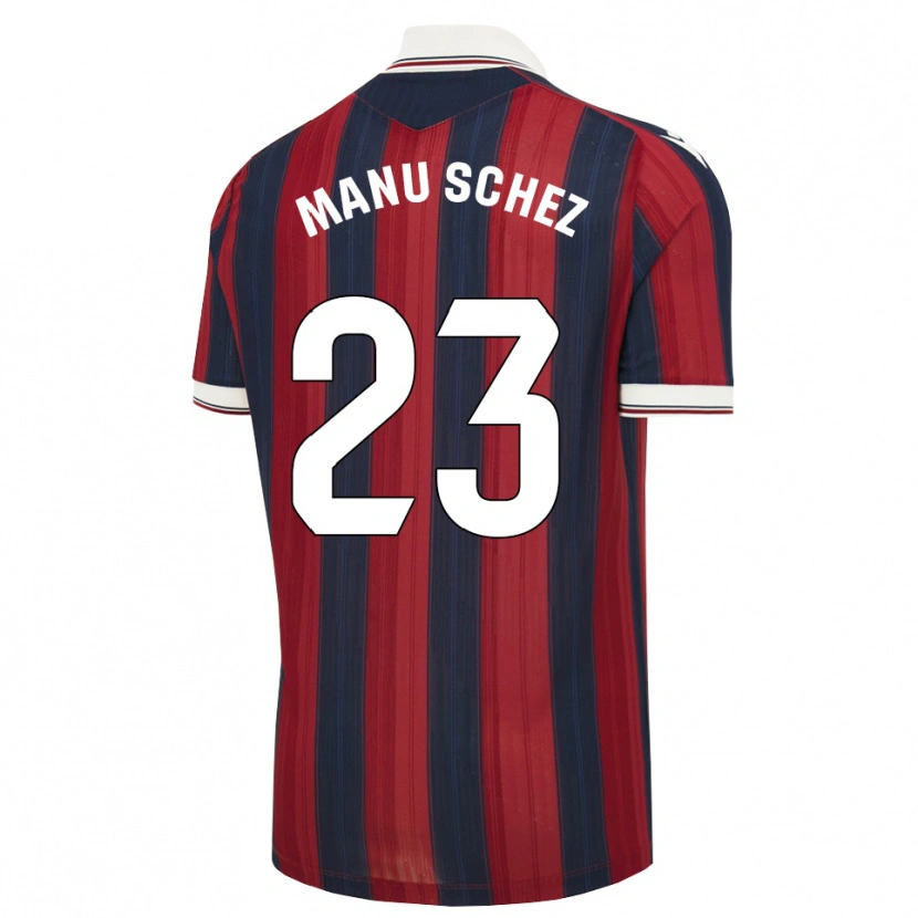 Danxen Dzieci Manu Sánchez #23 Północny Niebieski Czerwony Domowa Koszulka 2026/27 Koszulki Klubowe