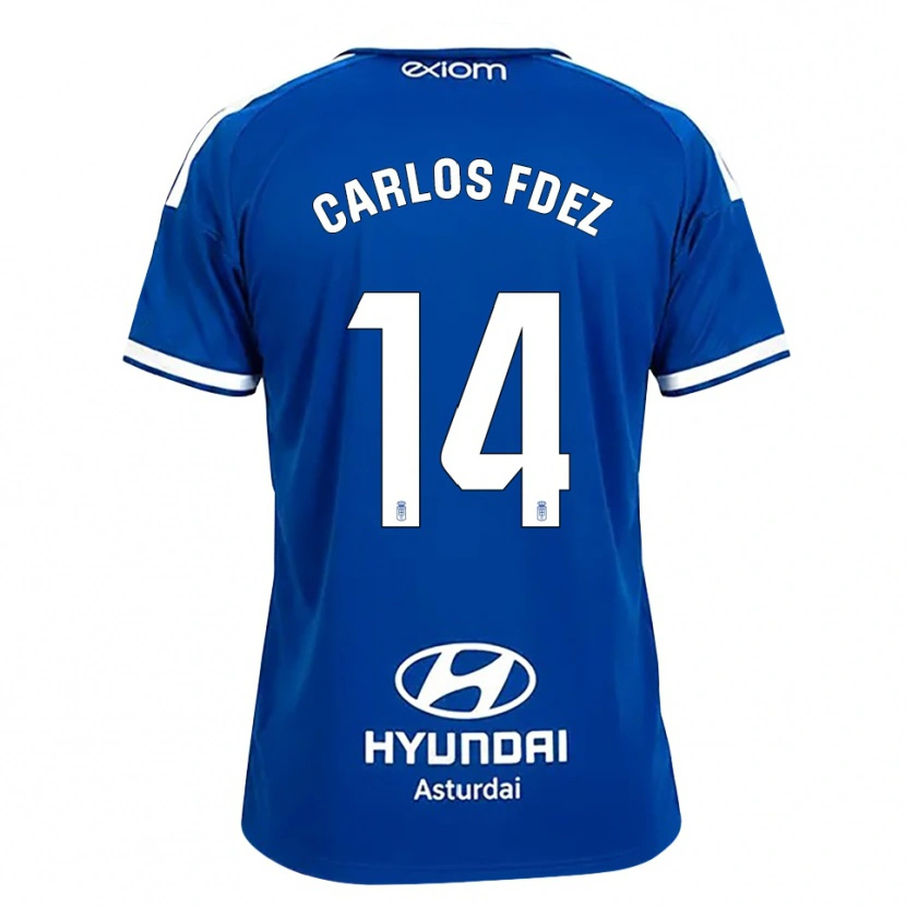 Danxen Dzieci Carlos Fernández #14 Średni Niebieski Biały Domowa Koszulka 2026/27 Koszulki Klubowe