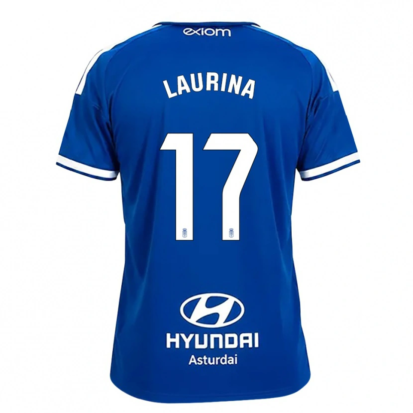 Danxen Dzieci Laura Gutiérrez #17 Średni Niebieski Biały Domowa Koszulka 2026/27 Koszulki Klubowe