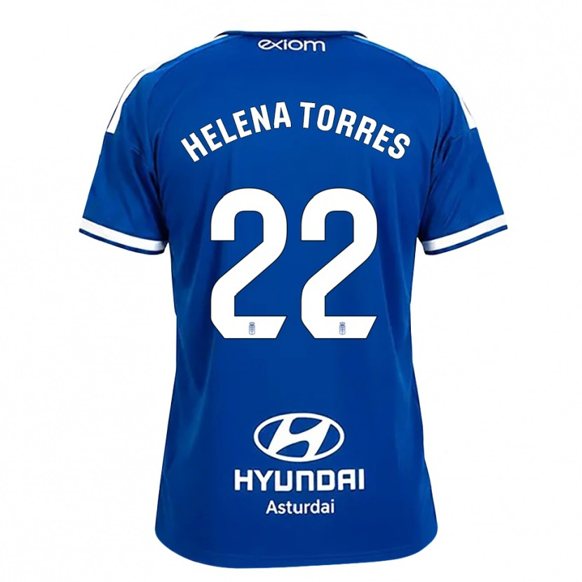 Danxen Dzieci Helena Torres Maiquez #22 Średni Niebieski Biały Domowa Koszulka 2026/27 Koszulki Klubowe