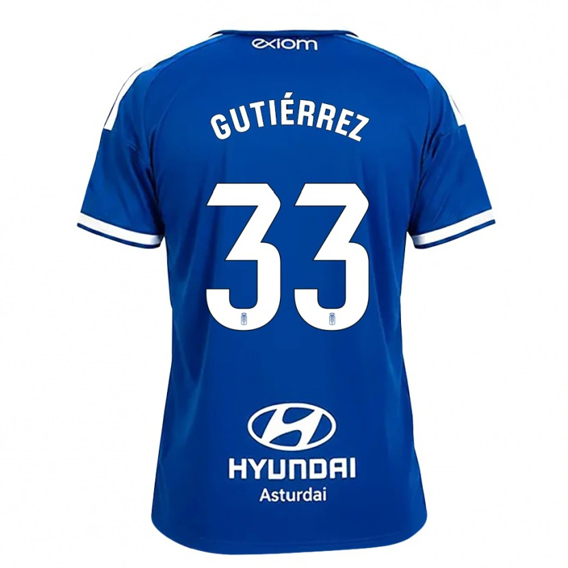 Danxen Dzieci Raúl Gutiérrez #33 Średni Niebieski Biały Domowa Koszulka 2026/27 Koszulki Klubowe