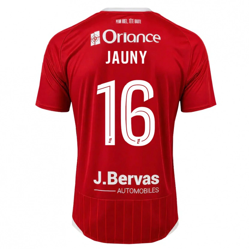 Danxen Dzieci Noah Jauny #16 Biały Czerwony Domowa Koszulka 2026/27 Koszulki Klubowe