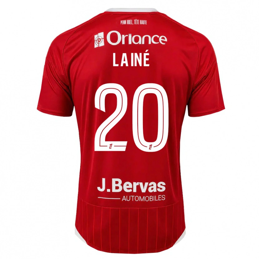 Danxen Dzieci Mathis Lainé #20 Biały Czerwony Domowa Koszulka 2026/27 Koszulki Klubowe