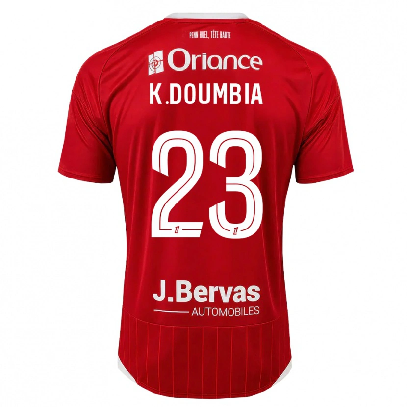 Danxen Dzieci Kamory Doumbia #23 Biały Czerwony Domowa Koszulka 2026/27 Koszulki Klubowe