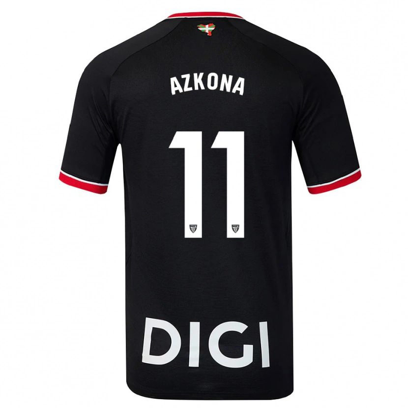 Danxen Dzieci Ane Azkona Fuente #11 Czarny Biały Czerwony Wyjazdowa Koszulka 2026/27 Koszulki Klubowe
