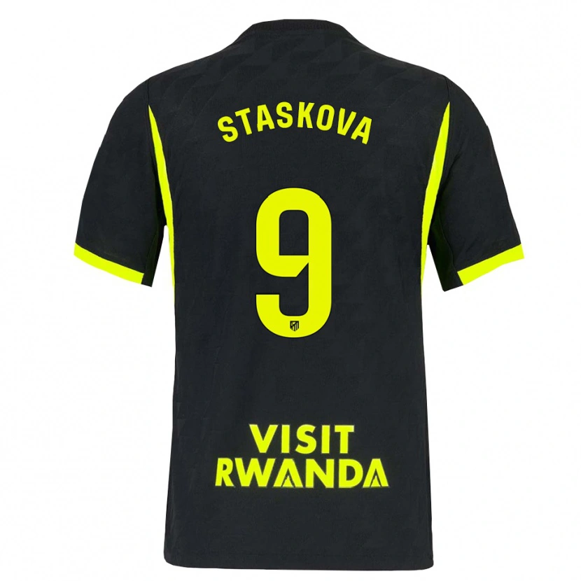 Danxen Dzieci Andrea Staskova #9 Jasnozielony Czarny Wyjazdowa Koszulka 2026/27 Koszulki Klubowe
